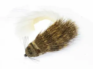 Fishmadman Tube Mouse-Rat - White Zonker Kj&#248;p 12 fluer f&#229; gratis flueboks