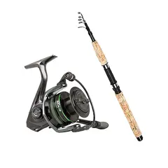 Elbe Vassfaret miniteleskop 7`3-18g Fiskesett med Mitchell MX3 Spin 1000 FD