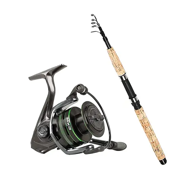 Elbe Vassfaret miniteleskop 7`3-18g Fiskesett med Mitchell MX3 Spin 2000 FD 