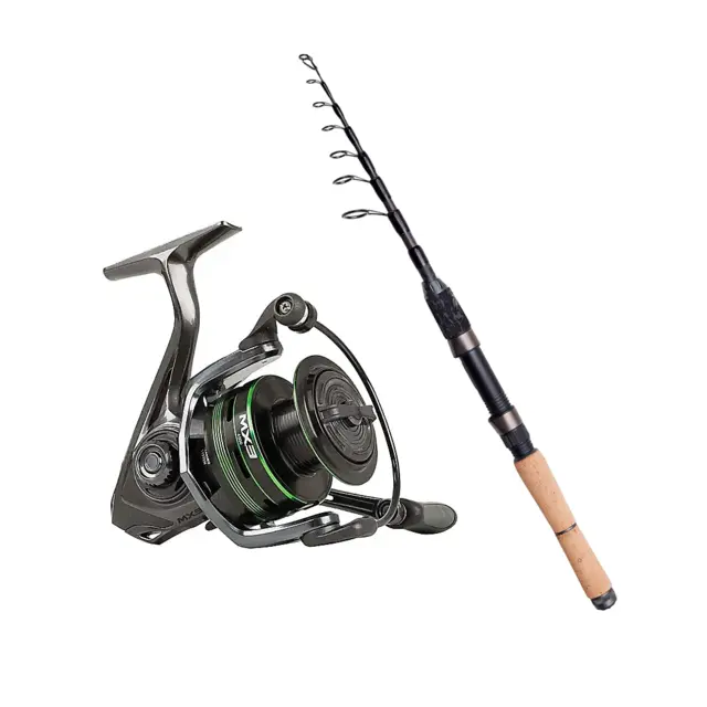 DAM Shadow Tele Minispin 8' 7-20g Fiskesett med Mitchell MX3 Spin 1000 FD 