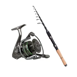 DAM Shadow Tele Minispin 8&#39; 7-20g Fiskesett med Mitchell MX3 Spin 3000 FD