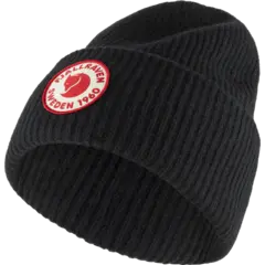 Fj&#228;llr&#228;ven 1960 Logo Hat Black Behagelig strikkelue i lammeull