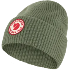 Fj&#228;llr&#228;ven 1960 Logo Hat Caper Green Behagelig strikkelue i lammeull