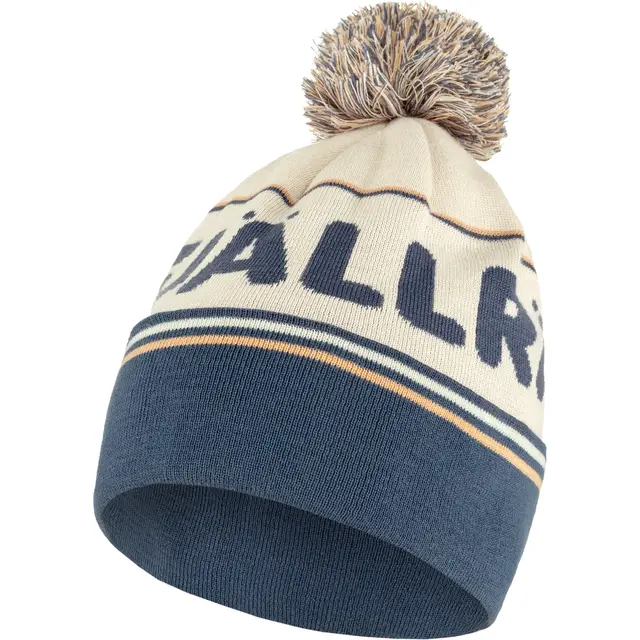 Fjällräven Fjällräven Pom Hat Myk strikkelue Chalk White-Indigo Blue 