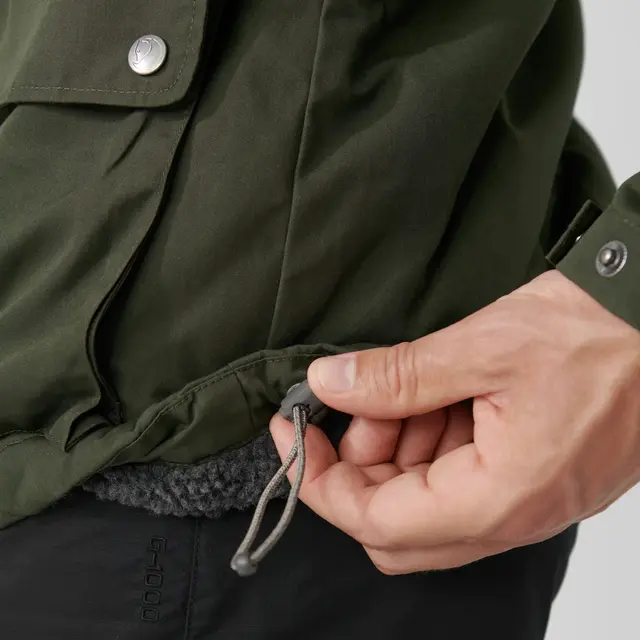 Fjällräven Greenland Winter Jacket M L Vinterjakke til herre i Green/Dark Grey 