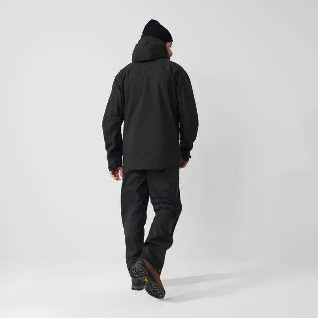 Fjällräven Keb Eco-Shell Jacket M XXL Trelags skalljakke til herre i Black 