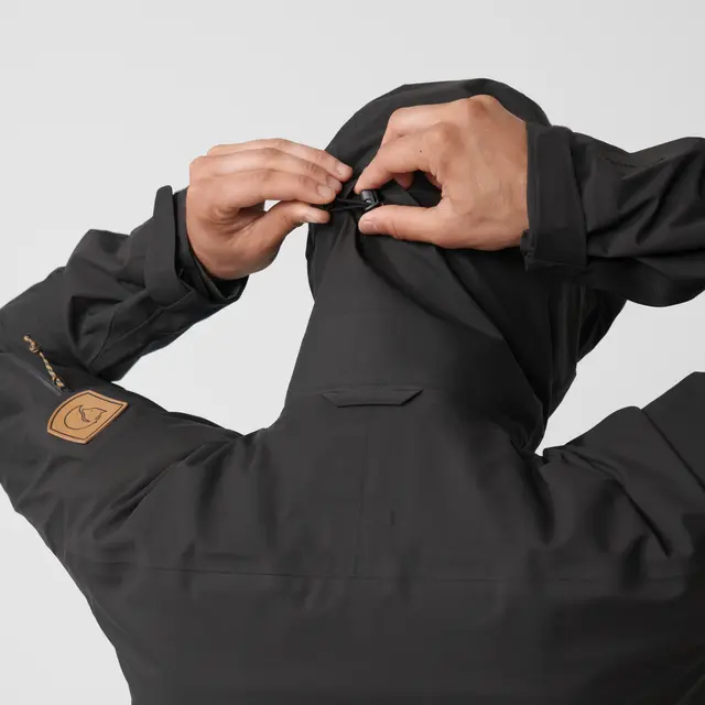 Fjällräven Keb Eco-Shell Jacket M XXL Trelags skalljakke til herre i Black 