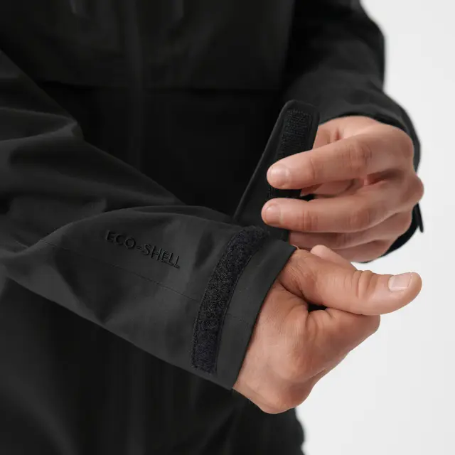 Fjällräven Keb Eco-Shell Jacket M XXL Trelags skalljakke til herre i Black 