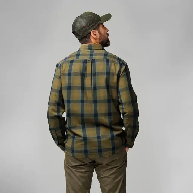 Fjällräven Lappland Mesh Shirt M L Light Olive-Indigo Blue, herre 