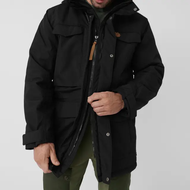 Fjällräven Nuuk Parka M Black L Komfortabel og varm parkas til herre 