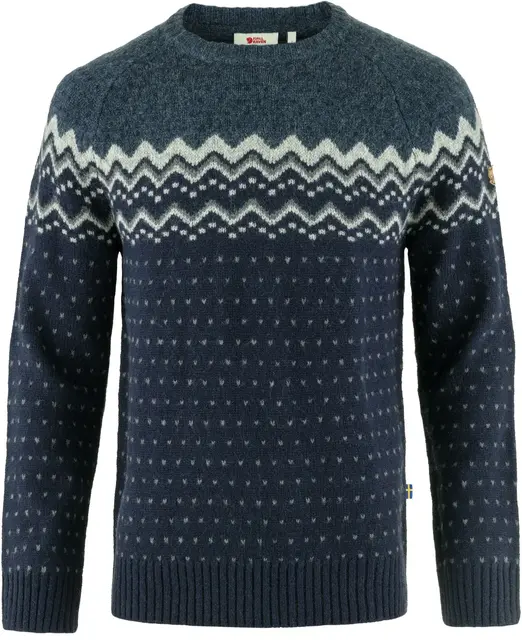 Fjällräven Övik Knit Sweater M XL Dark Navy-Mountain Blue, herre 
