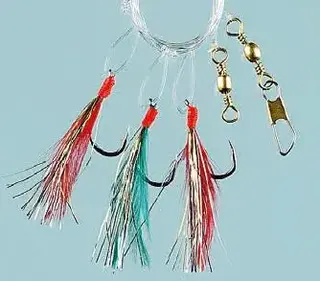 Fladen Torsk og Makrell fj&#230;rhekle #2/0 Med 3 kroker