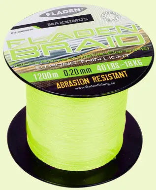 Maxximus Yellow PE Braid 1200m 0,28 mm En ekstremt sterk line! 