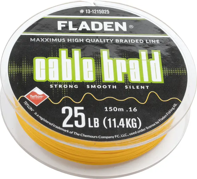 Maxximus Cable Braid Yellow 150m 0,10 mm En ekstremt myk og sterk line! 