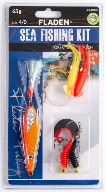 Fladen Cod Red 65g Ready-to-fish Ferdig rigget og klar til bruk 