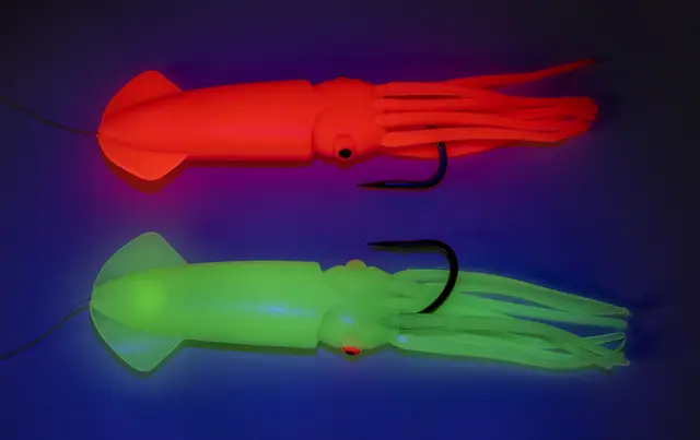 Fladen Large Lumi Rig Glow #8/0 Blekksprut med 250lbs sene og 8/0 krok 