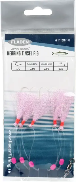 Fladen Herring Tinsel Rig Pink #1/0 