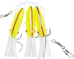 Fladen Winged Octopus Lime/R&#248;d #10/0 3 kroker