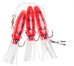 Fladen Winged Octopus R&#248;d/Svart #8/0 3 kroker