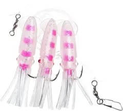 Fladen Winged Octopus Hvit/Rosa #8/0 3 kroker