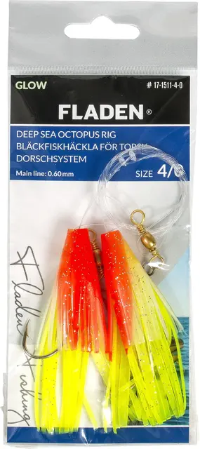 Fladen Glowing Squids Orange #8/0 0,80mm 