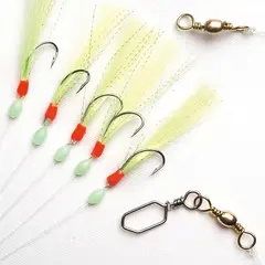 Fladen Sabiki hekle #4 m/5 kroker Gr&#248;nn/S&#248;lv