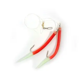 Fladen Gummi Mac- Red Lumi Tail Rig 2 kroker