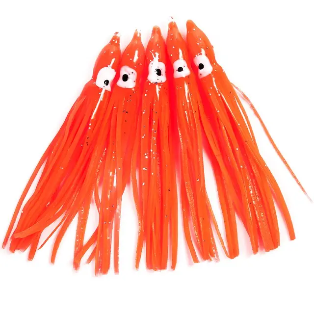 Fladen Octopus Red 6cm 5-pack rød UV blekksprut 