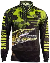 Fladen Pixel Pullover Pike S Langarmet genser med half zip glidel&#229;s