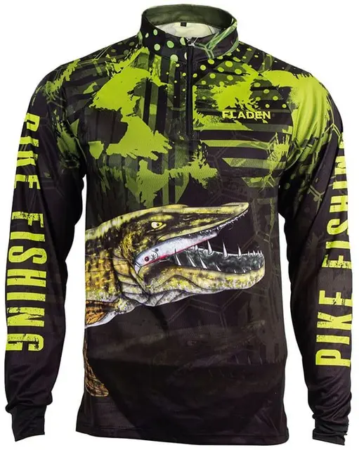 Fladen Pixel Pullover Pike S Langarmet genser med half zip glidelås 