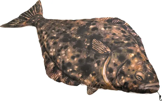 Fladen kosedyr Kveite 100cm Herlige kosedyr for ekte fiskere 