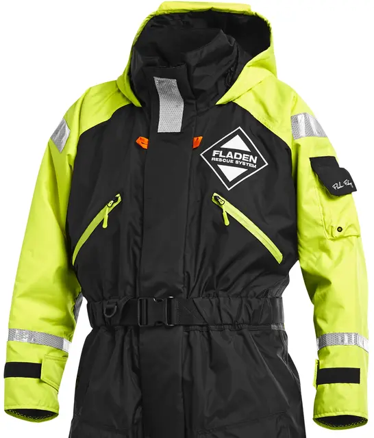 Fladen Flytedress 845XY Sort/Gul XXS Fantastisk funksjonalitet og kvalitet 