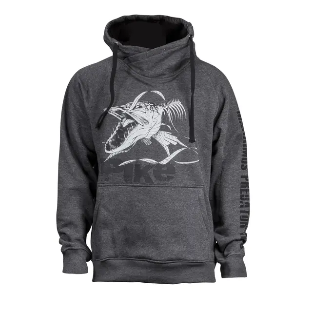Fladen Hoody Angry Skeleton Pike S Grey 