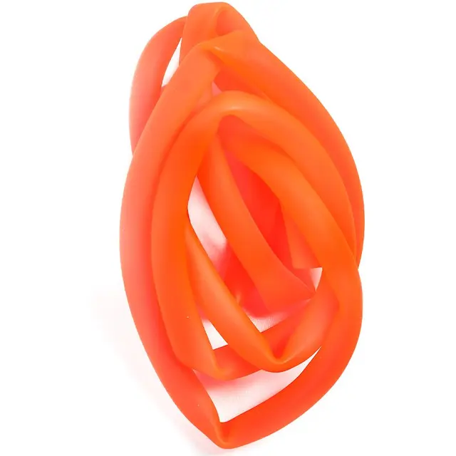 Fladen Luminous tube 1m Red 8mm 8mm gummislange i selvlysende farger 