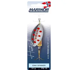Fladen Eina Spinner Silver/Red Dot 31g Klassisk norsk spinnertil laks og gjedde