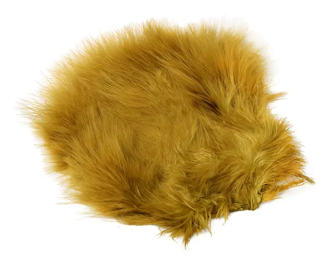 Whiting Super Bou Golden Olive Høykvalitets fjær til fluebinding 