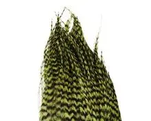 Whiting Bugger Pack Grizzly Dyed Dark O Lange fj&#230;r med naturlig tapering