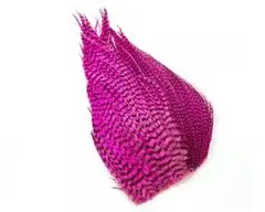 Whiting Bugger Pack Grizzly Dyed Pink Lange fj&#230;r med naturlig tapering
