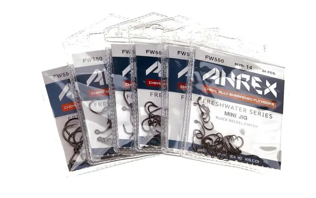 Ahrex FW550 Mini Jig Barbed #8 24pk 24pk Fluebindekrok jigflue 