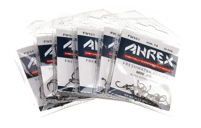 Ahrex FW551 Mini Jig Barbless #12 24pk 24pk Fluebindekrok jigflue 