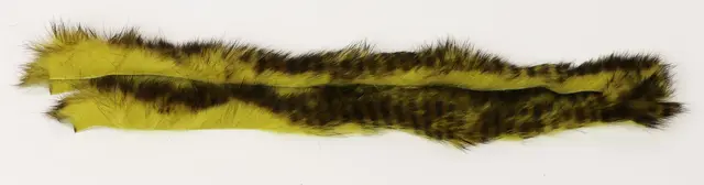 Tiger Barred Magnum Rabbit Strips Olive/Black over Lt Olive 