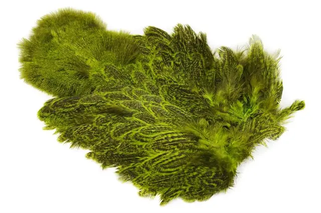 Whiting Coq De Leon Hen SH/C Fl. Green Chartreuse, Speckled dyed 