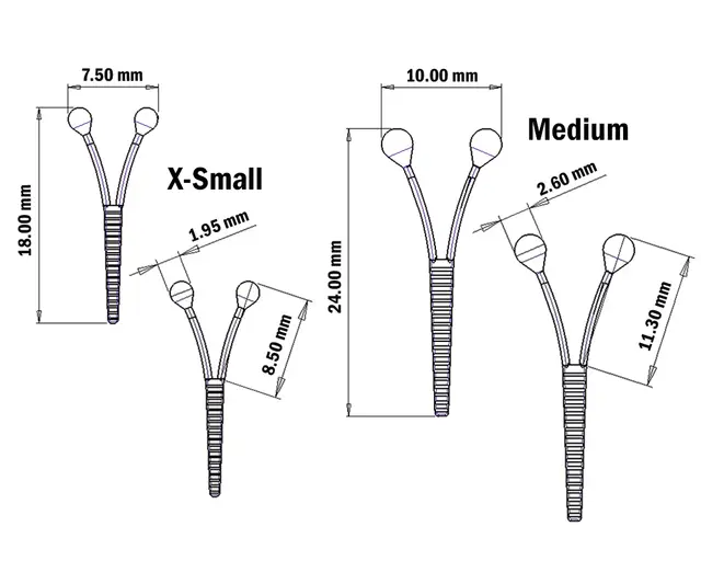 Easy Shrimp Eyes XS Transparent Red 10pk 
