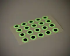 Flydressing Stick On Eyes 4,8mm Glow in the Dark
