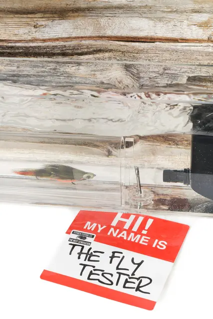 Fish-Skull Flytester Test fluene dine i strømmende vann 