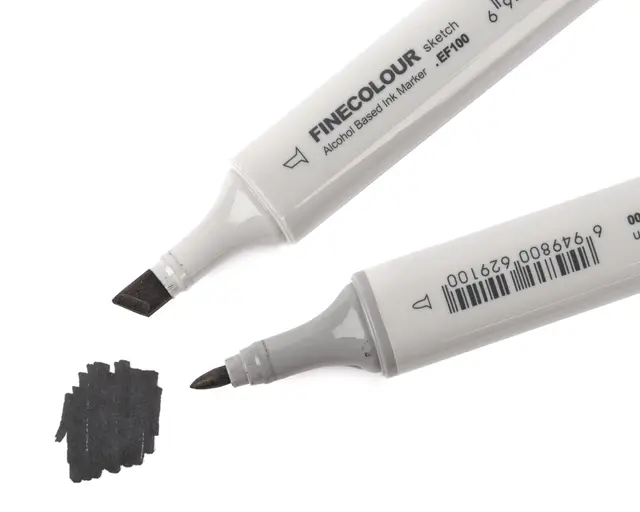 Flydressing Color Marker Black Vannfast permanent tusj til fluebinding 