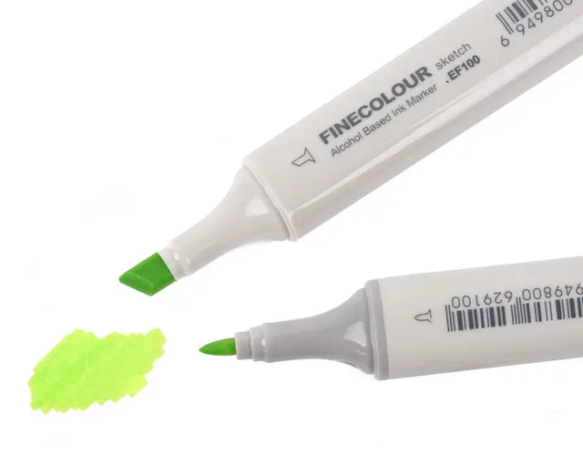 Flydressing Color Marker Fluo Green Vannfast permanent tusj til fluebinding 