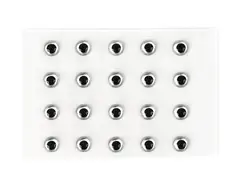 Flydressing Epoxy Eyes svart/silver 3,1mm