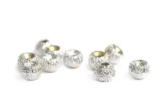 Flydressing Gritty Tungsten Beads 2,7mm Metallic Silver