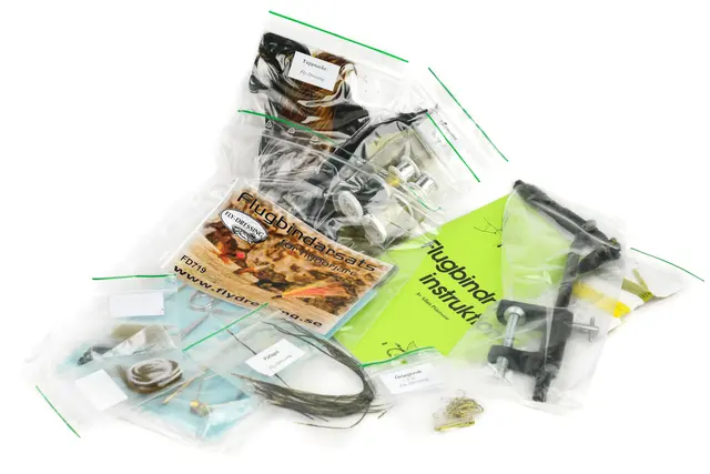 Flydressings Nybegynnersett Fluebindesett for nybegynneren 